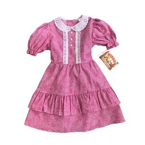 NWT Vintage Disney Winnie The Pooh Peter Pan Collar Floral Dress USA